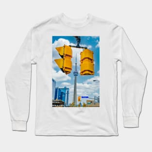 Between the Lights. Toronto Cityscape Photograph Long Sleeve T-Shirt